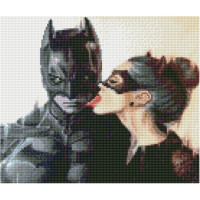 Алмазная мозаика "Бэтмен и женщина-кошка" Strateg HX023 30х40 см