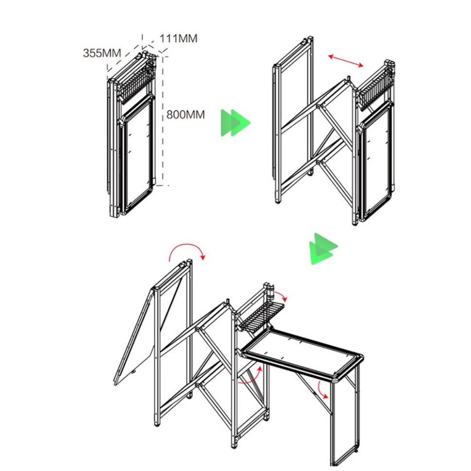 Складна тумба BRS BRS-Z12 размер 1125х355х800 мм