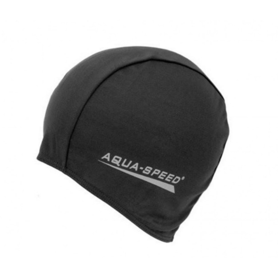 Шапка для плавання POLYESTER CAP 5762 Aqua Speed 091-07 чорний, OSFM