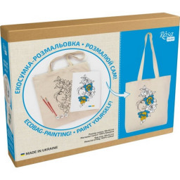 Набор для творчества экосумка-раскраска "Цветы в волосах" Rosa N0003621, 38х42 см