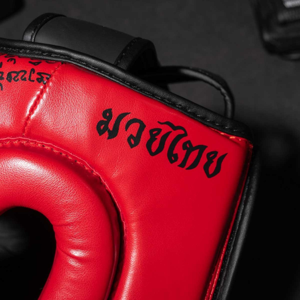 Боксерський шолом Muay Thai Full Face Phantom PHHG2682 Red (капа в подарунок)