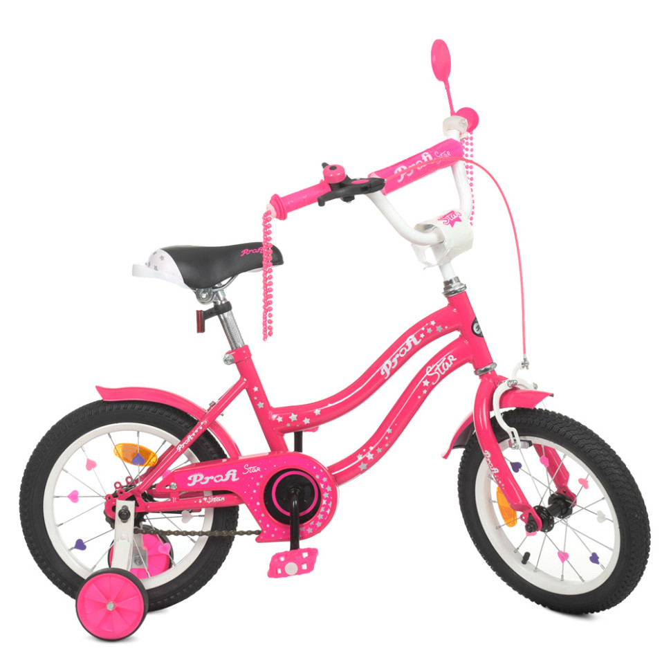 Велосипед дитячий PROF1 Y1492 14 дюймів, рожевий по цене 3 482 грн.