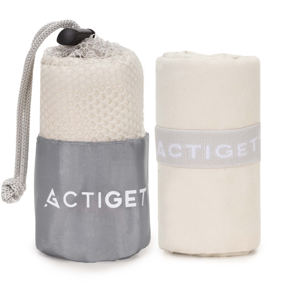 Рушник спортивний Actiget ACT0186 Biege, з мікрофібри 80x40 см