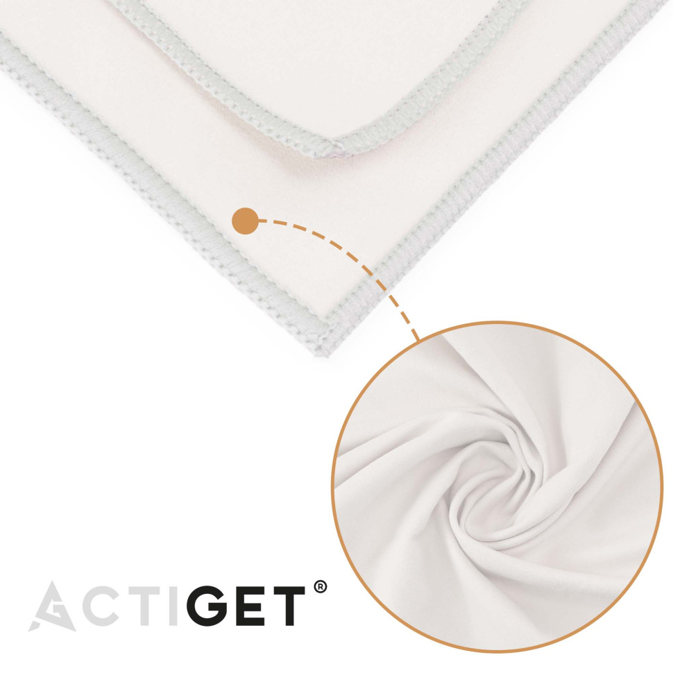 Рушник спортивний Actiget ACT0186 Biege, з мікрофібри 80x40 см