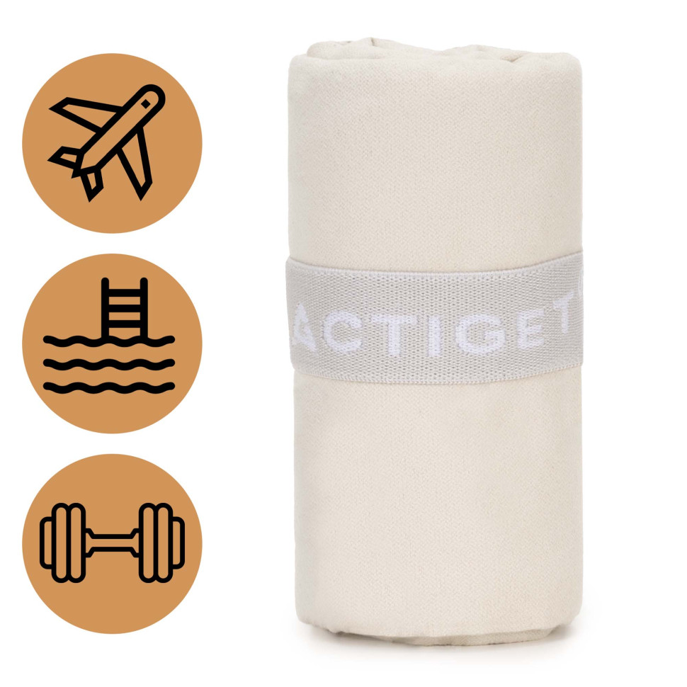 Рушник спортивний Actiget ACT0186 Biege, з мікрофібри 80x40 см