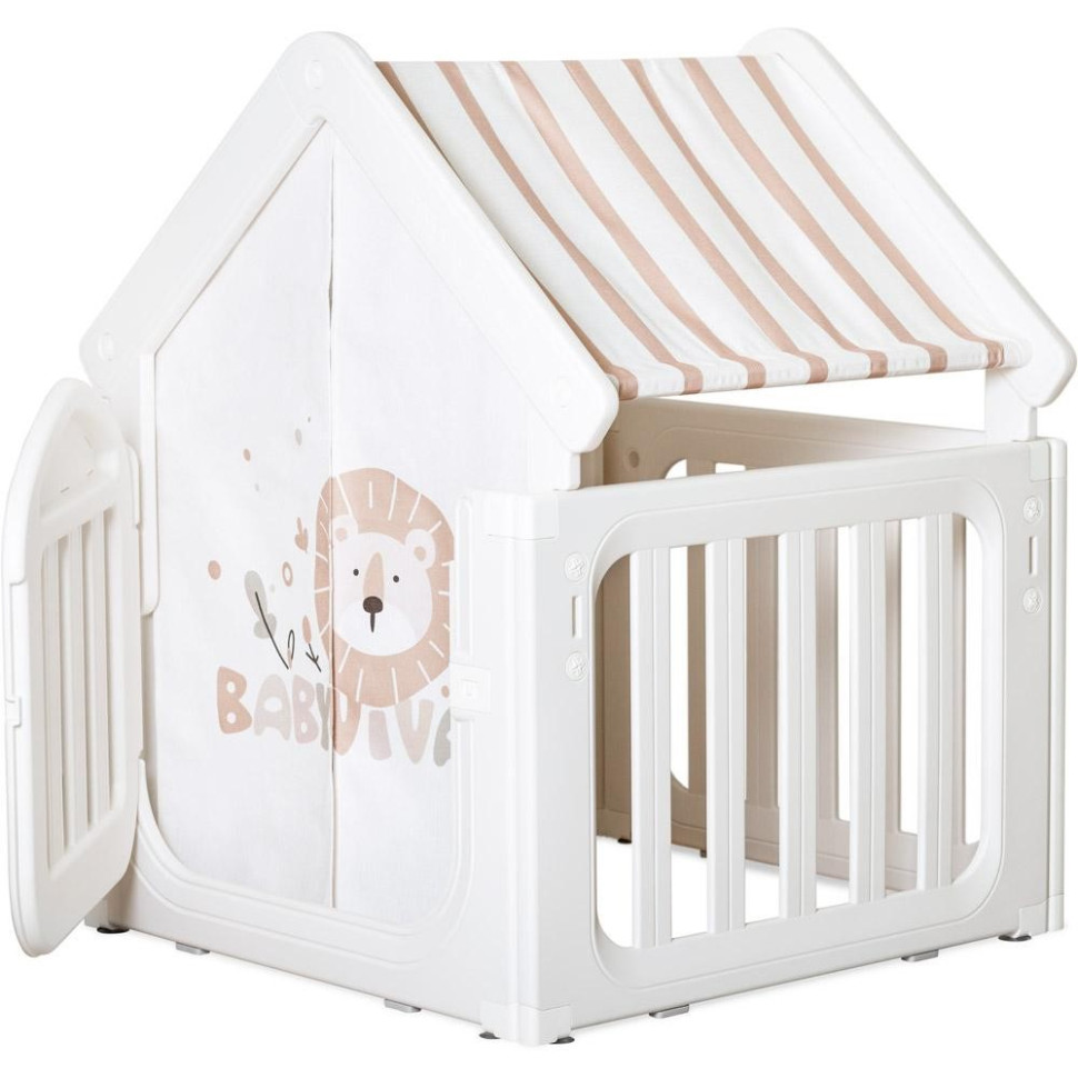 Дитячий манеж-будиночок Lulu House Mealux KD-C029 White 114х90 см, білий