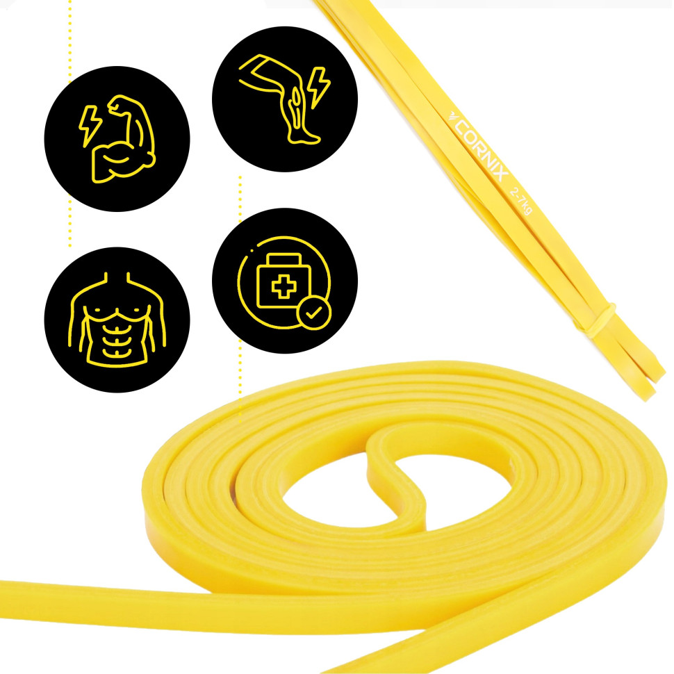 Эспандер-петля (резинка для фитнеса и спорта) Power Band Cornix XR-0057, 2-7 кг 6,4 мм