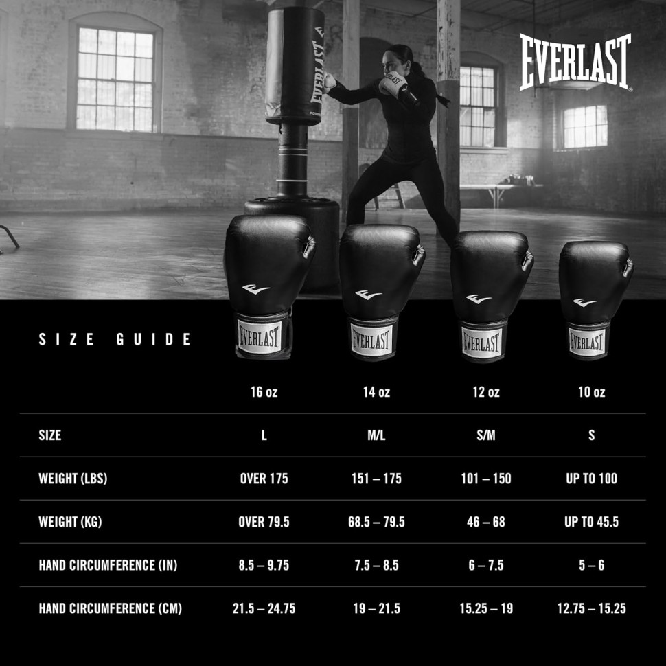 Боксерские перчатки PROSTYLE 2 BOXING GLOVE Everlast P00003076 черный 16 унций