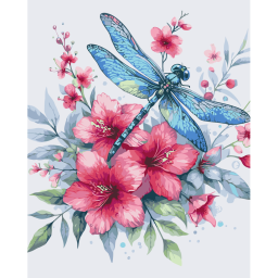 Картина по номерам "Стрекоза в цветах" Art Craft 11693-AC 40x50 см