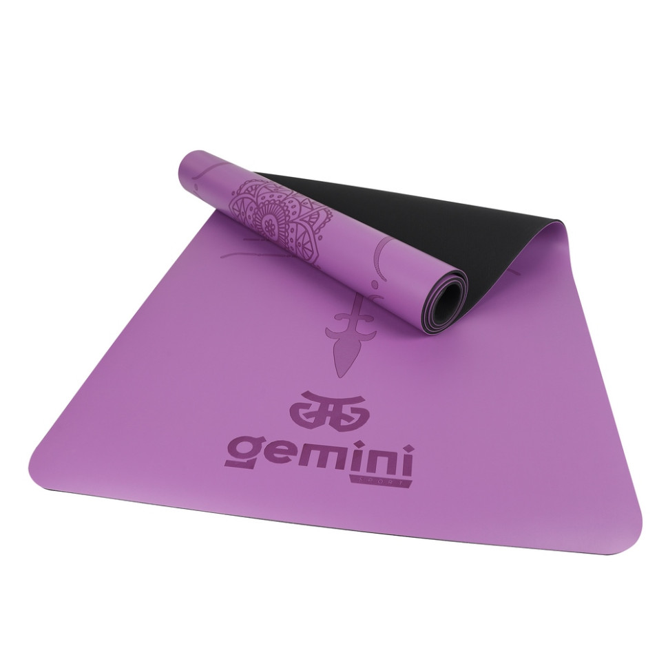 Килимок для фітнесу та йоги Gemini Sport PUY-2899PUR 183х68х0,5 см