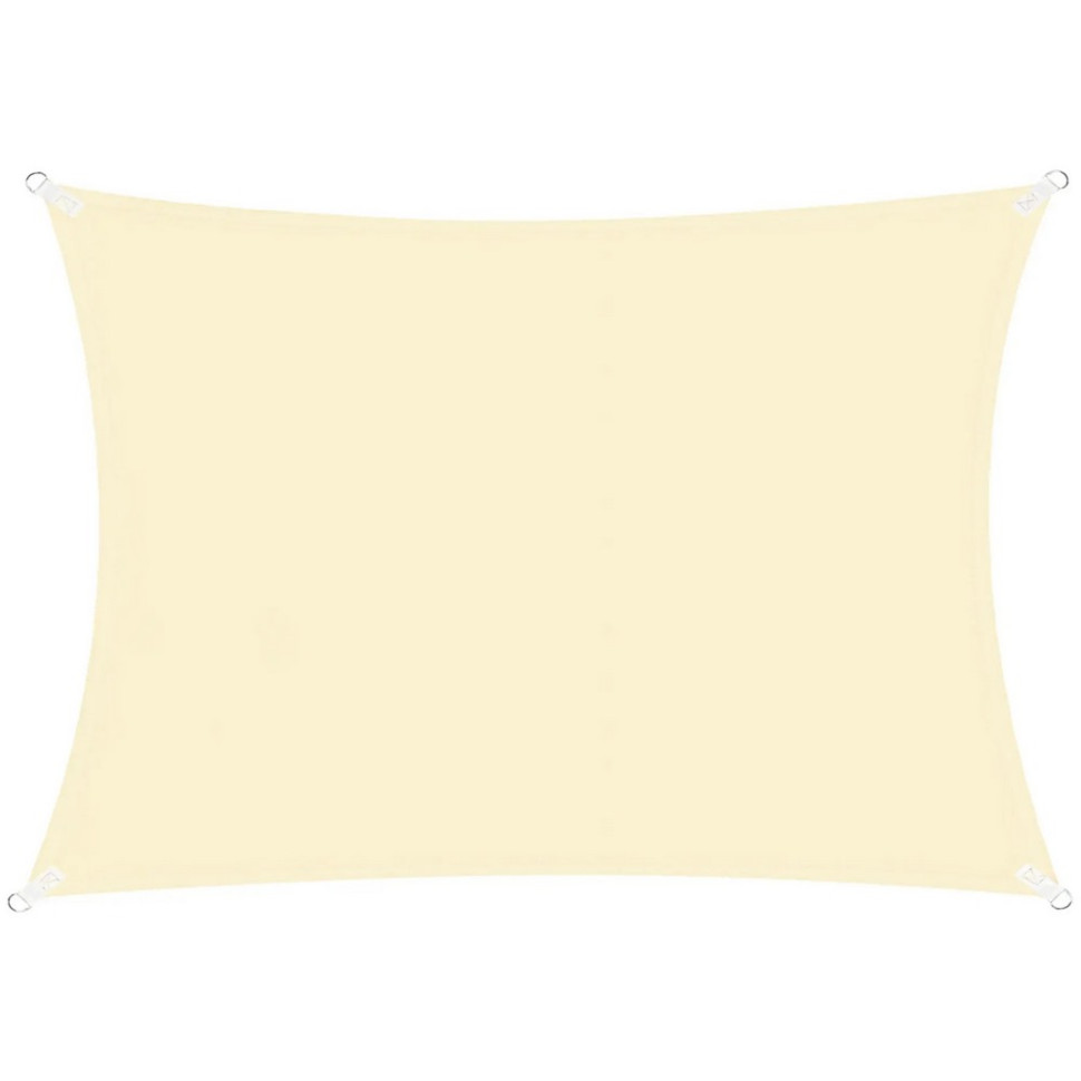 Тент-парус теневой для дома, сада и туризма Springos SN1036, 4 x 2 м, Light Yellow