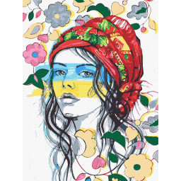 Картина по номерам "Украинские краски" ©fashionillustration_tania Идейка KHO4987, 30х40 см