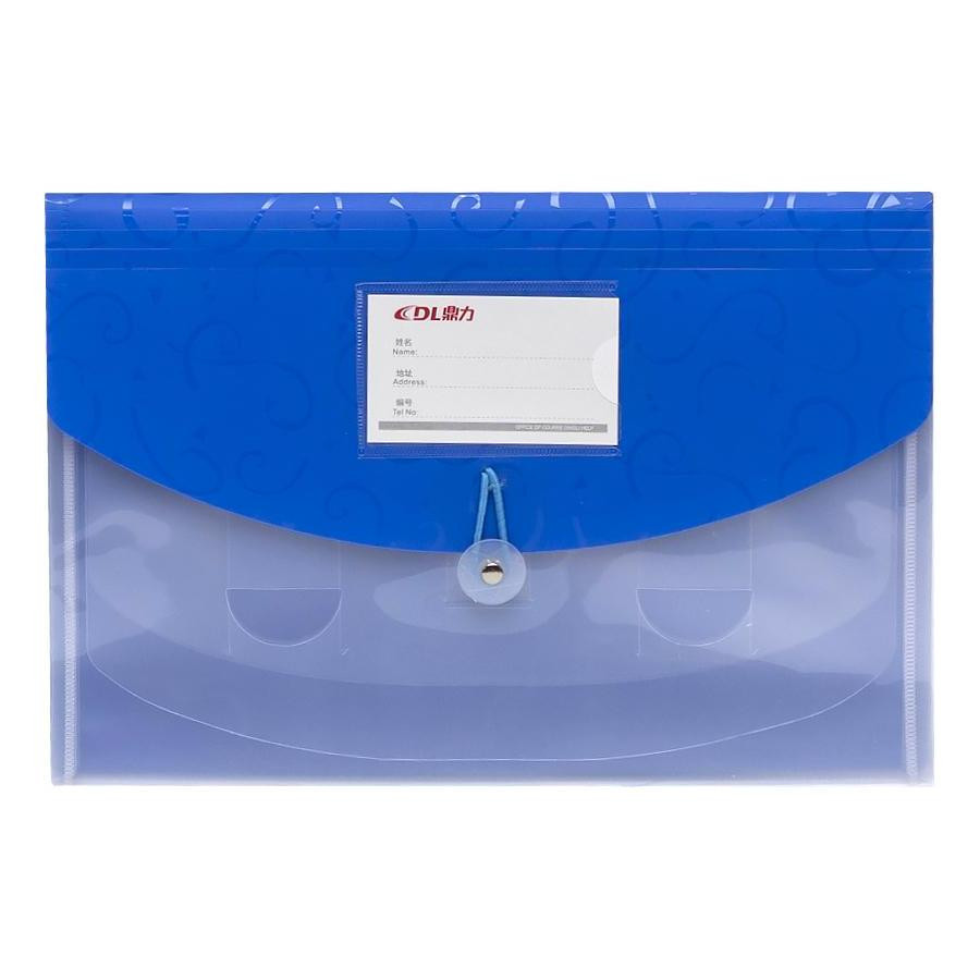 УЦЕНКА!!! Папка для документов на резинке А4 DL5226(Blue)-UC 4 отделения