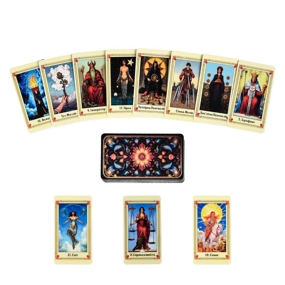 Гадальні карти Таро Strateg 30421 картка з посиланням на інструкцію 78 штук