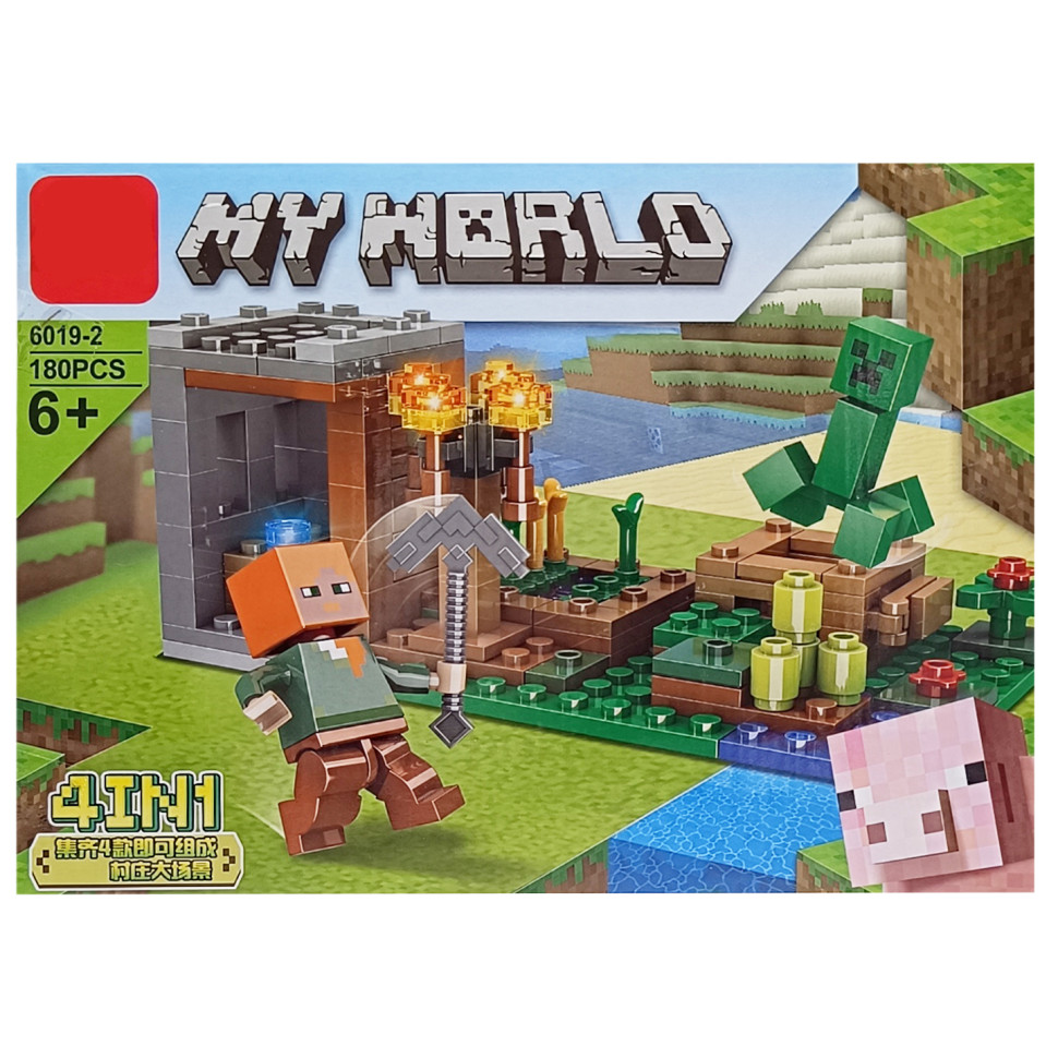 Дитячий конструктор Minecraft Bambi LD6019-2, 180 деталей