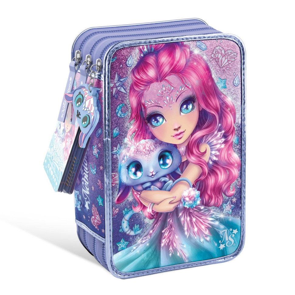 Детский тройной пенал с наполнением