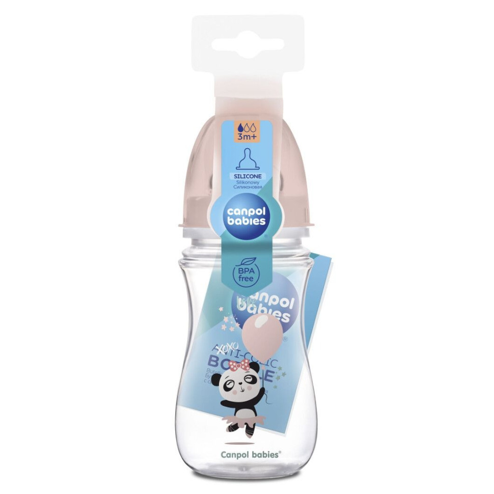 Пляшка антиколікова Easystart Canpol babies 35/221_pin з широким отвором, 240 мл