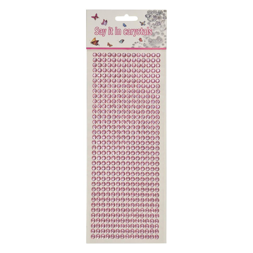 Наклейки декоративные Bambi XY-004(Pink) на планшетке 504 шт