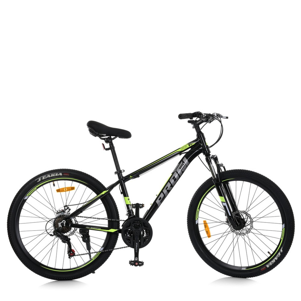 Велосипед PROF1 MTB2602-2, 26 дюймів, алюмінієва рама 13 Shimano 21SP чорно-червоний