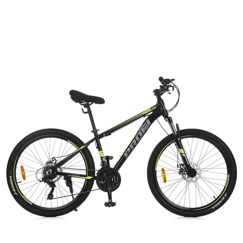 Велосипед PROF1 MTB2602-2, 26 дюймів, алюмінієва рама 13 Shimano 21SP чорно-червоний