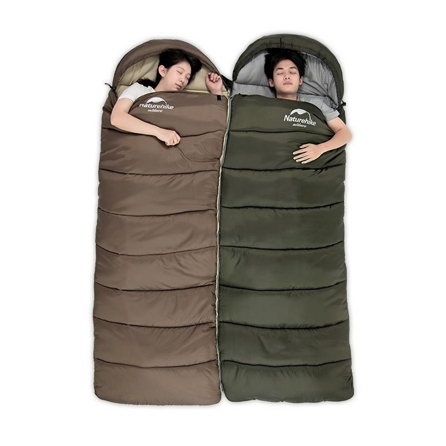 Спальник с капюшоном U350S NH20MSD07 Naturehike 6927595764312-L (-3°C), левый, коричневый