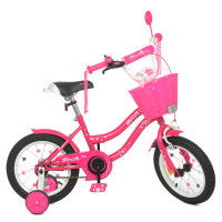 Велосипед дитячий PROF1 Y1492-1 14 дюймів, рожевий