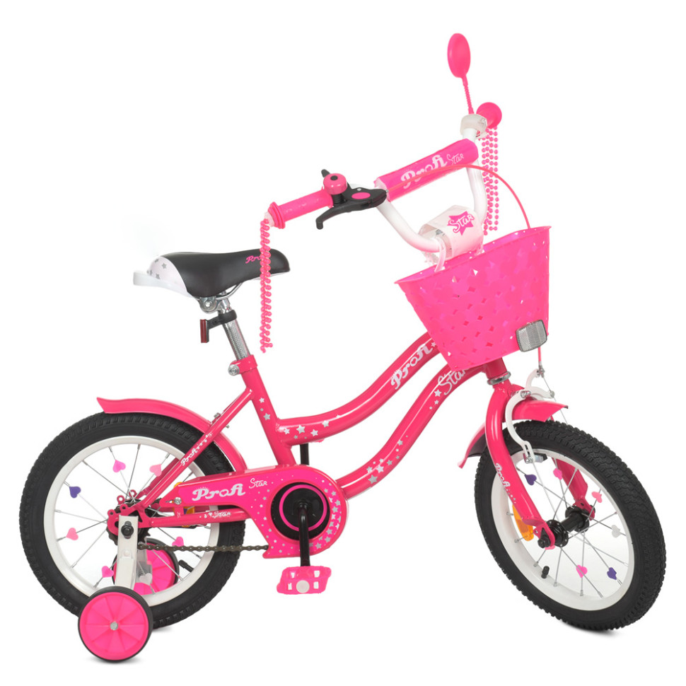 Велосипед дитячий PROF1 Y1492-1 14 дюймів, рожевий по цене 3 134 грн.