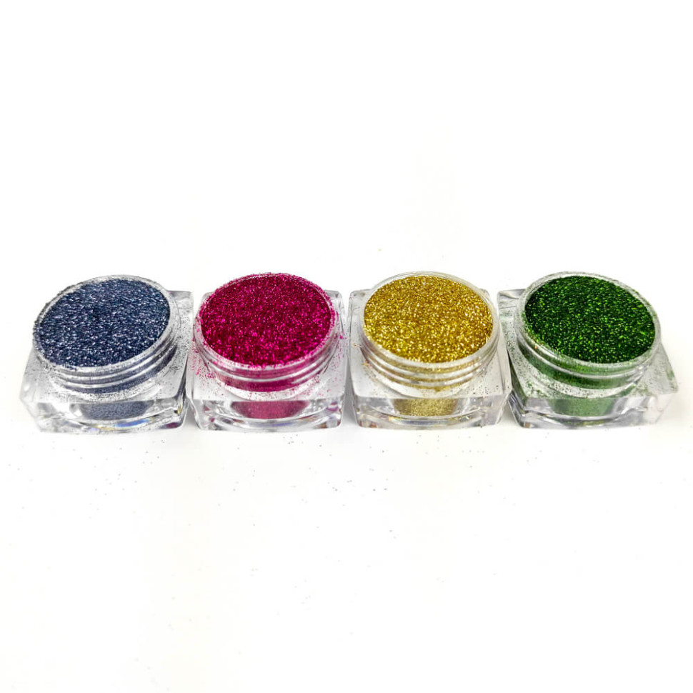 Набор глиттера для био-тату «Базовый №2» Fresh Tattoo glitter-set-4x-2, 4 цвета 