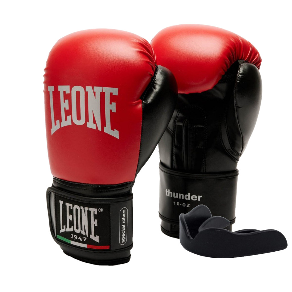 Боксерські рукавиці GN383 THUNDER Leone GN383_Red_8oz 8 унцій (капа в комплекті)