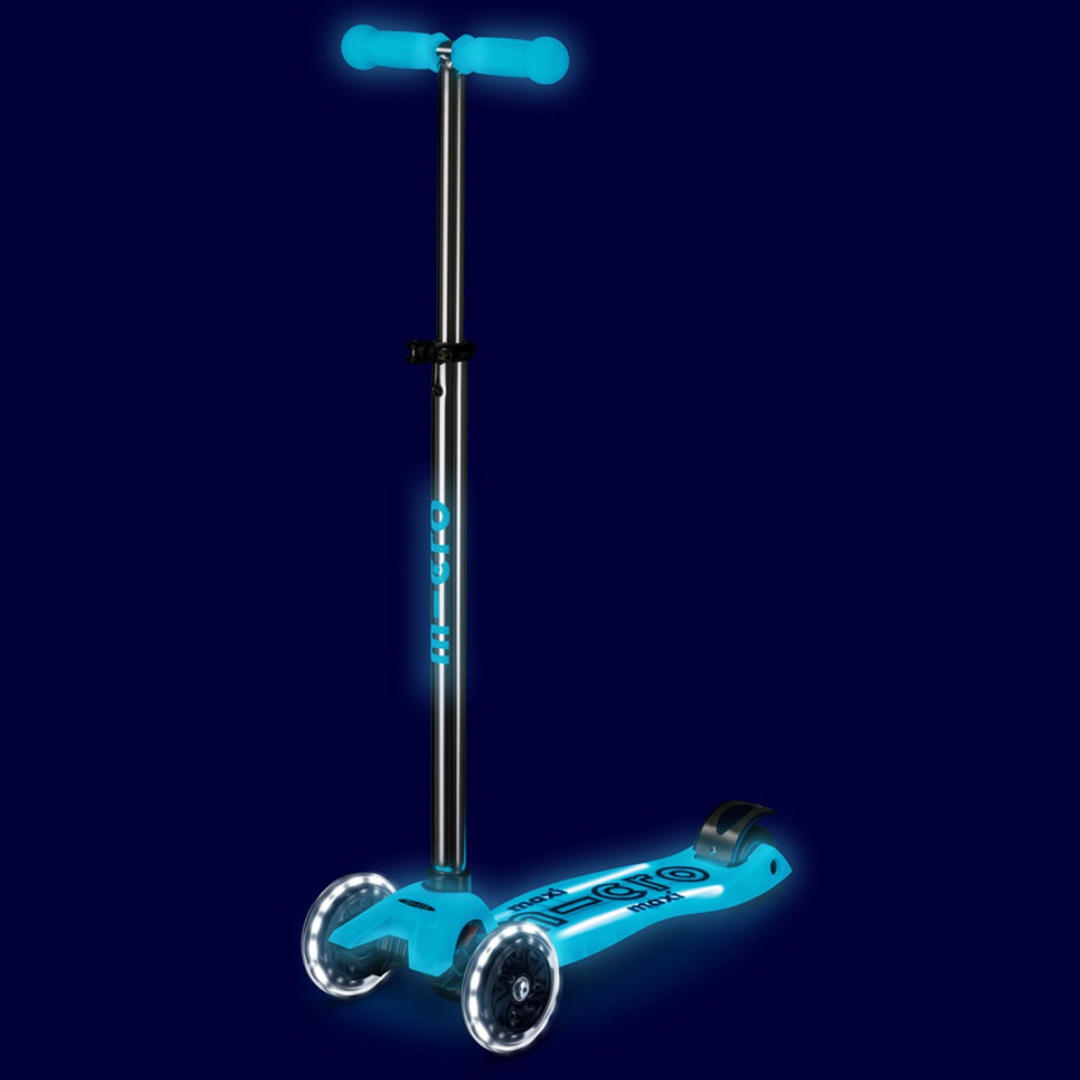 Детский трехколесный самокат Maxi Deluxe Glow LED Plus Micro MMD377 колеса с подсветкой