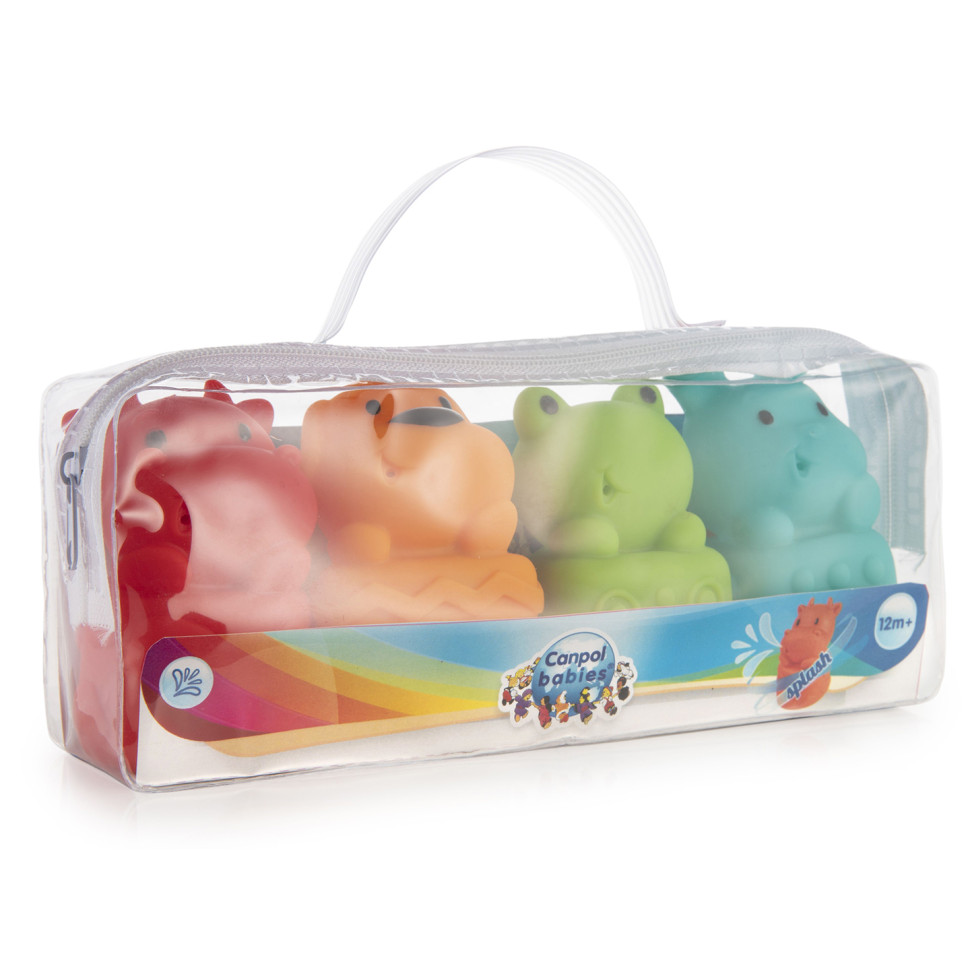 Игрушка для купания Зверята Canpol babies 79/400 в сумке, 4 шт