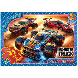 Пазл дитячий "Монстер траки" G-Toys MT180, 35 елементів