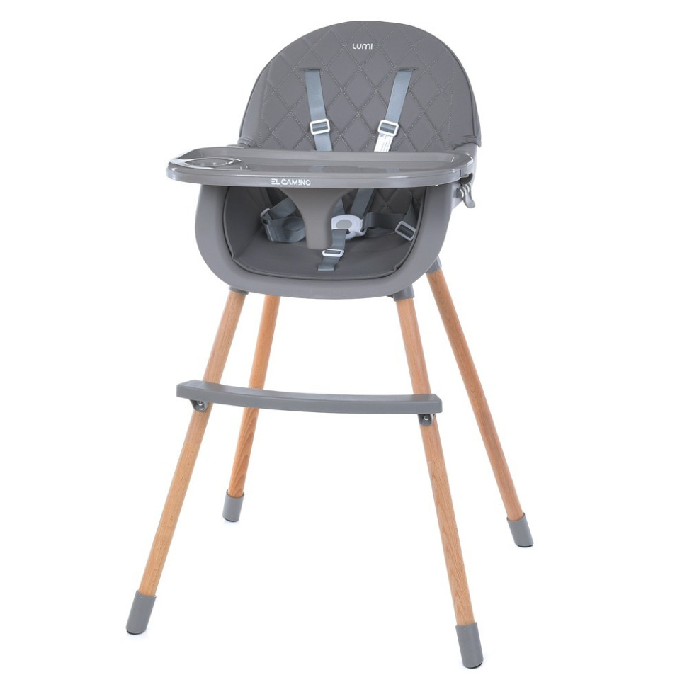 Стульчик для кормления EL CAMINO ME 1111 LUMI Gray экокожа