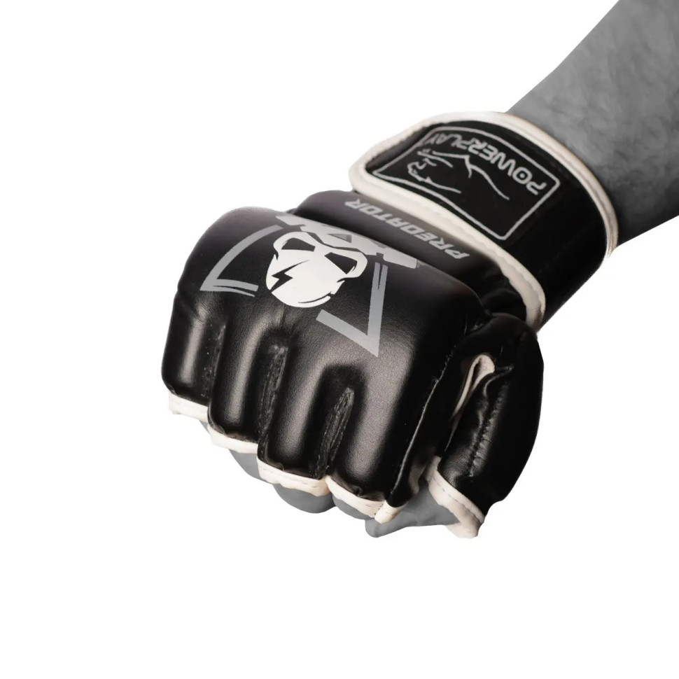 Перчатки для MMA PowerPlay PP_3056А_XL_Black, Черно-Белые XL