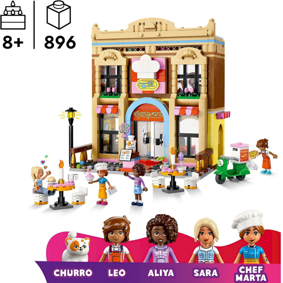 Конструктор LEGO Friends Ресторан і кулінарна школа 42655, 896 деталей
