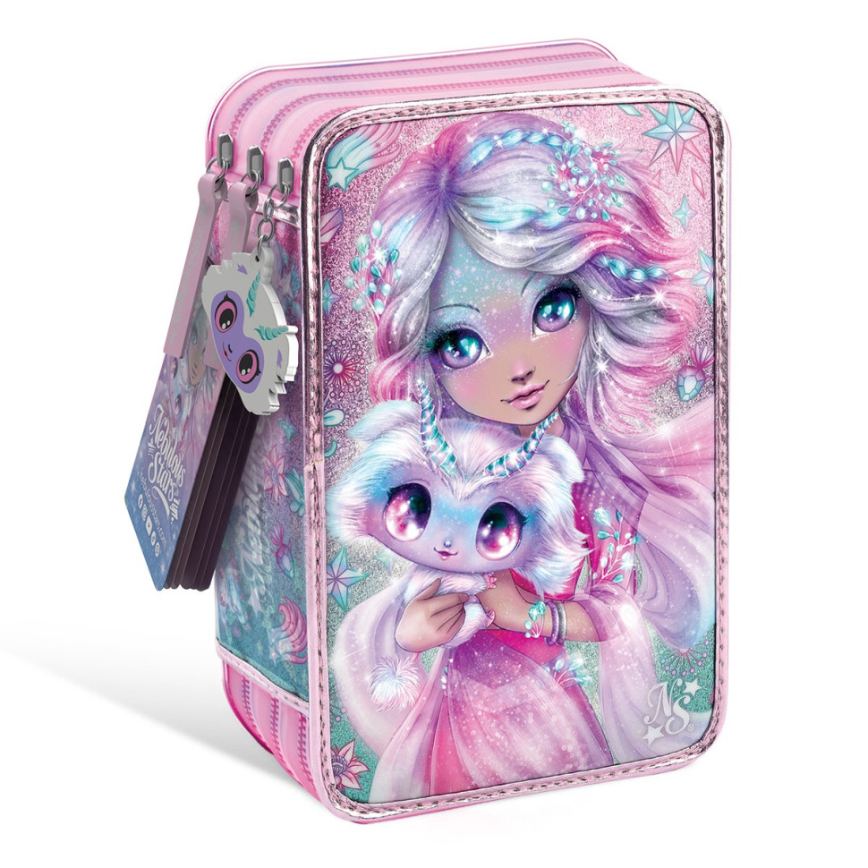 Детский тройной пенал с наполнением