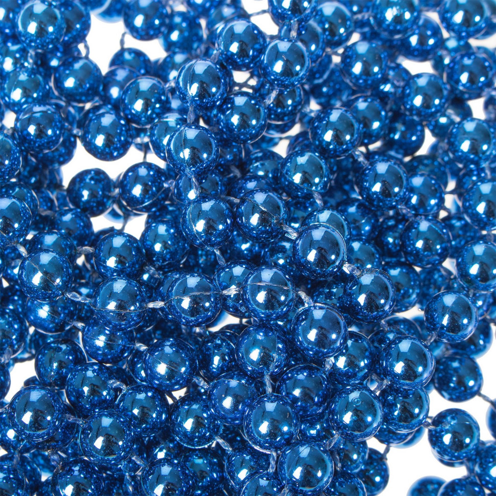 Бусы на елку новогодние Springos CA0059 d=8 мм, 10 м, Blue