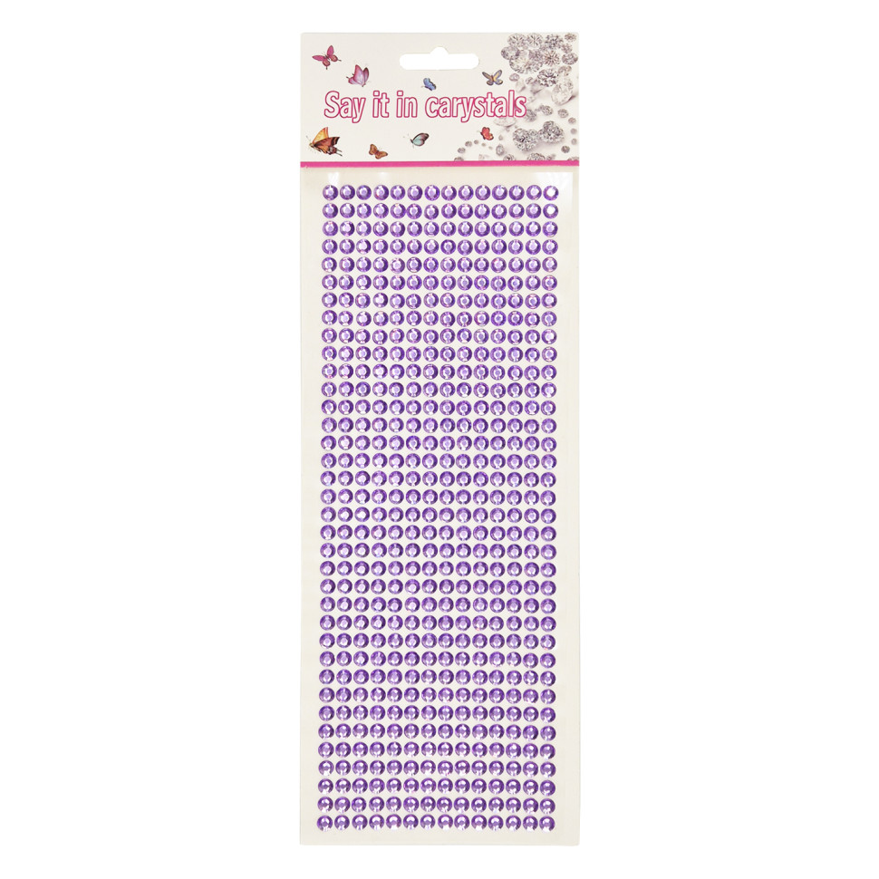 Наклейки декоративні Bambi XY-004(Violet) на планшеті 504 шт