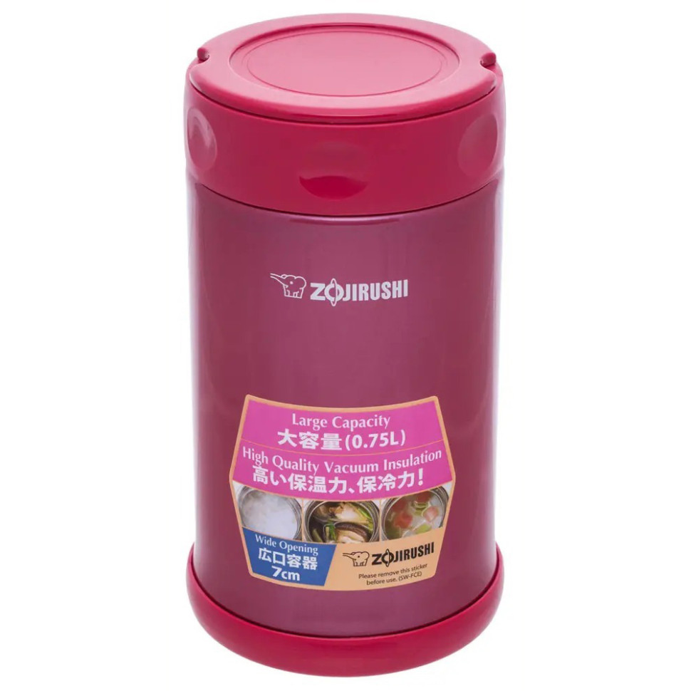 Пищевой термоконтейнер ZOJIRUSHI SW-FCE75PJ 0.75 л, малиновый