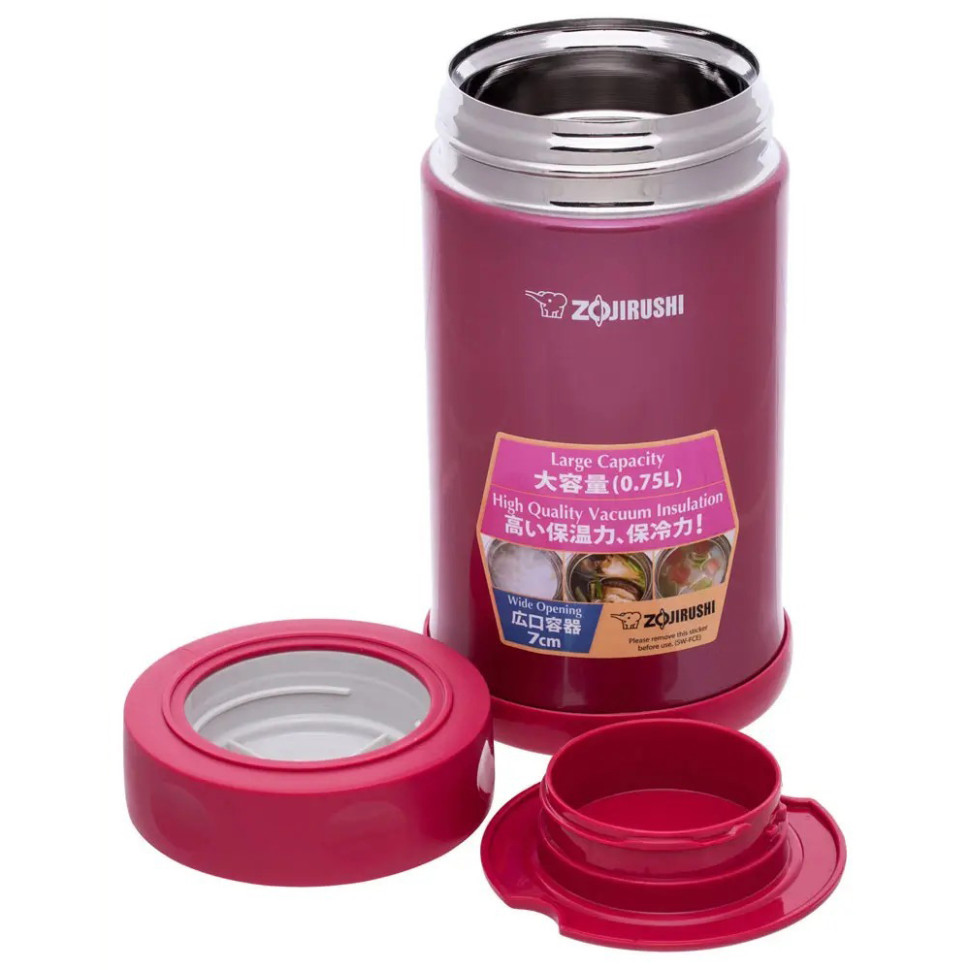 Пищевой термоконтейнер ZOJIRUSHI SW-FCE75PJ 0.75 л, малиновый