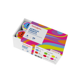 Акриловая краска флуоресцентная Набор 2001 Brushme AP2001 6 цветов Акриловая краска флуоресцентная Набор 2001 Brushme AP2001 6 цветов