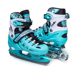 Комплект ролики-ковзани 2 в 1 Scale Sport 53681290 шолом з захистом, м