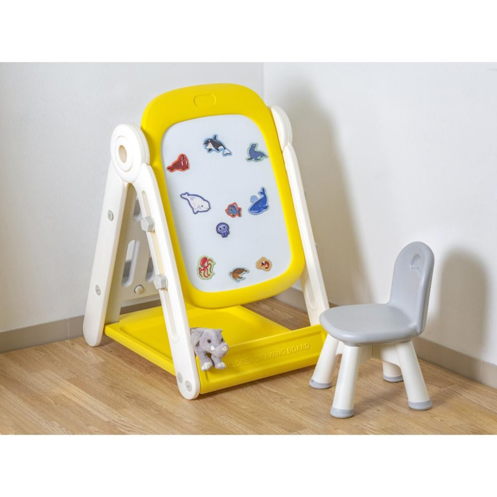 Мольберт для малювання 2в1 Felix Mealux KD-G012 Yellow магнітна дошка