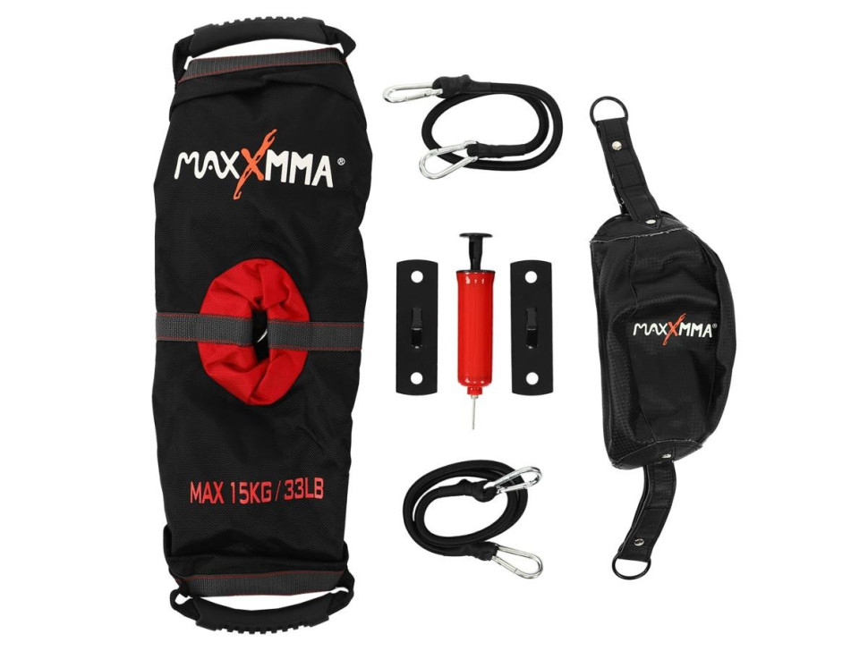 Груша боксерская пневматическая на растяжках с утяжелителем MaxxMMA 4163TT 22 см 