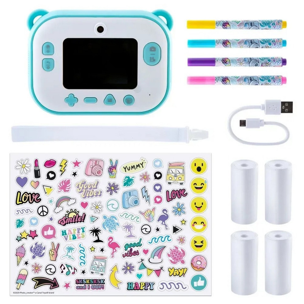 Детский игровой фотоаппарат с принтером 