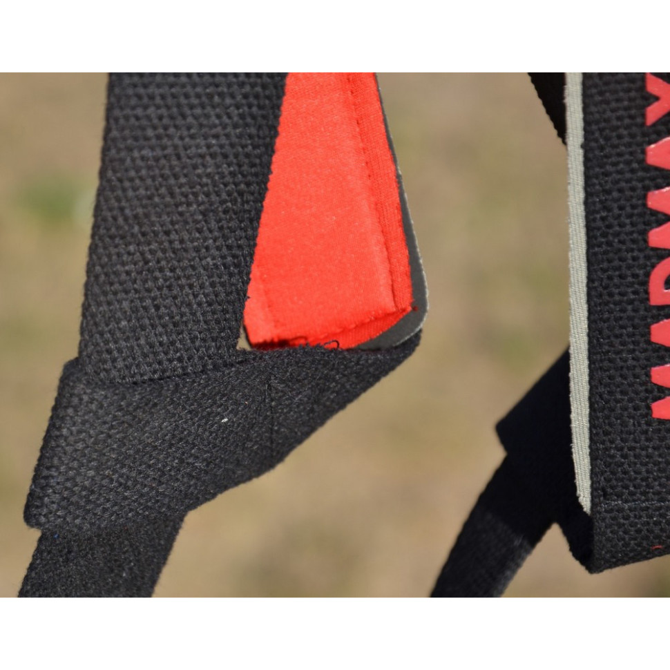 Лямки для тяги PWR Straps MadMax MFA-267-U, Black/Grey/Red