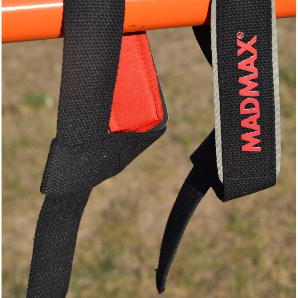 Лямки для тяги PWR Straps MadMax MFA-267-U, Black/Grey/Red