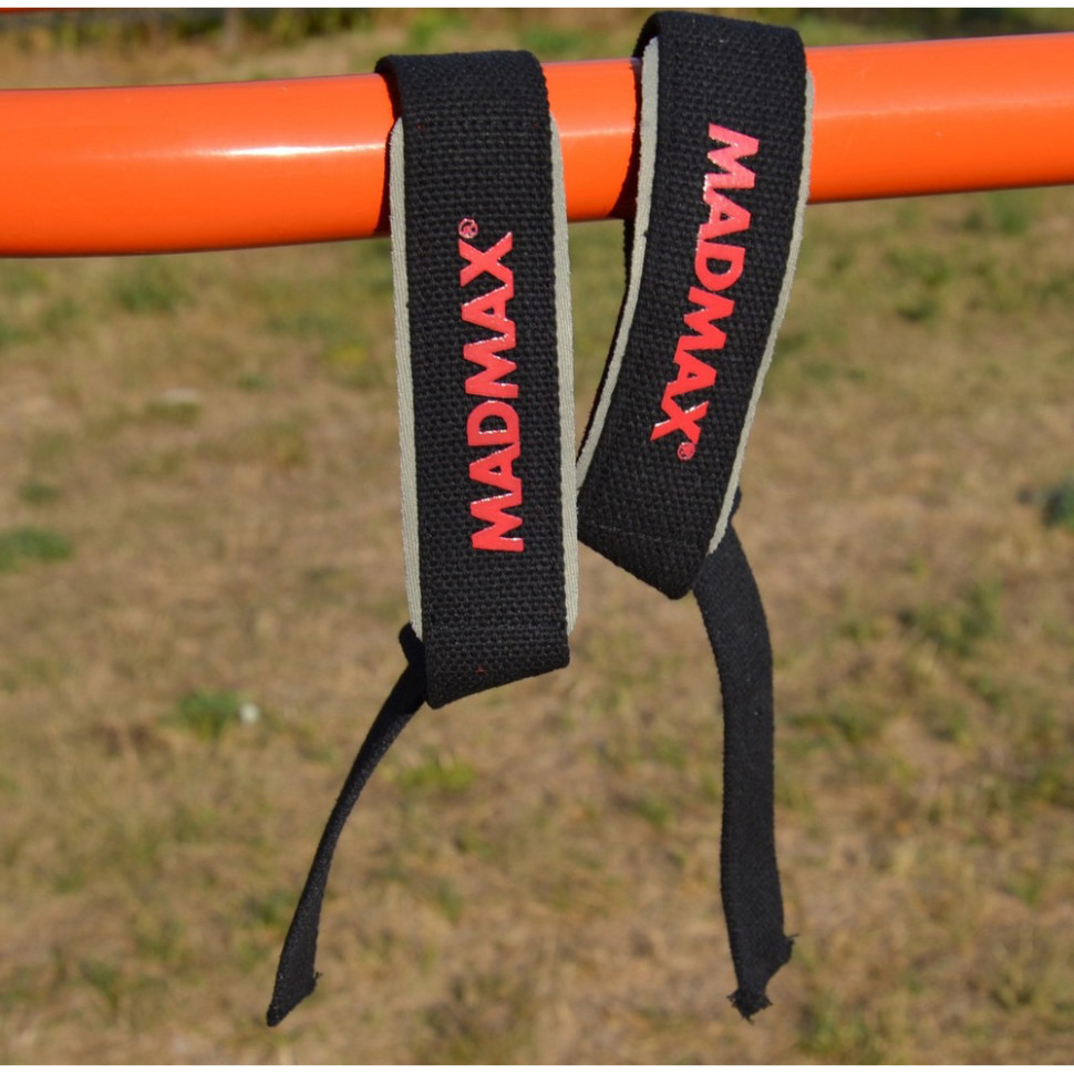 Лямки для тяги PWR Straps MadMax MFA-267-U, Black/Grey/Red