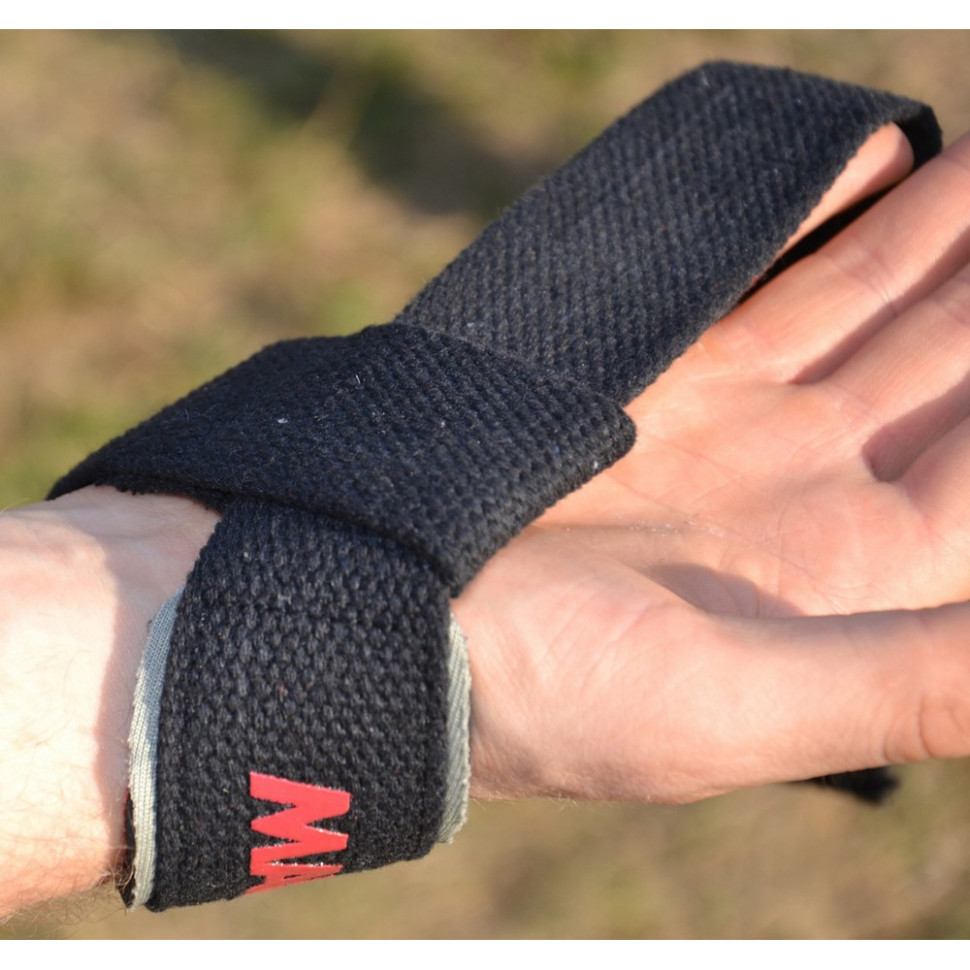 Лямки для тяги PWR Straps MadMax MFA-267-U, Black/Grey/Red