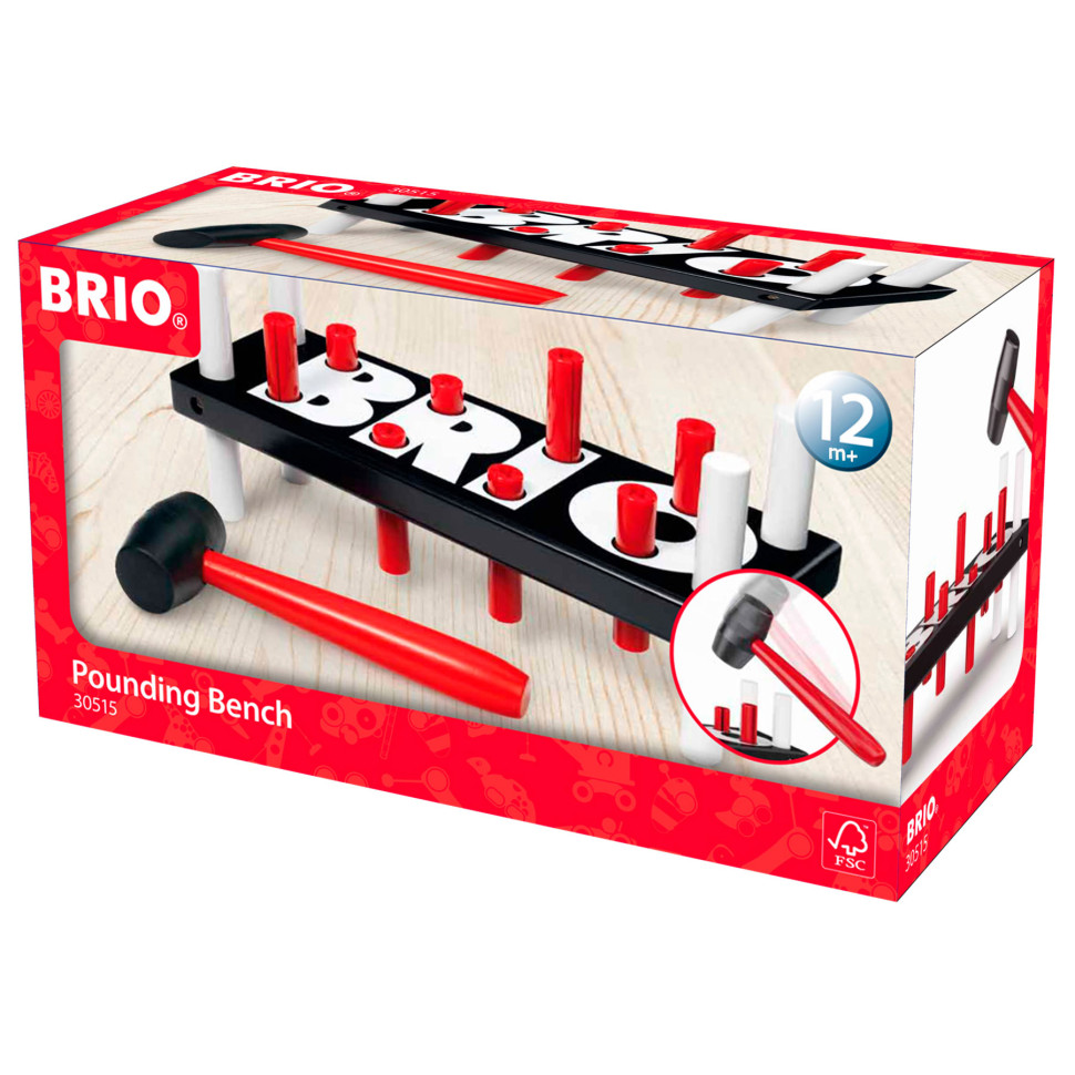 Детская игрушка-стучалка BRIO 30515-BR, черный, дерево, пластик